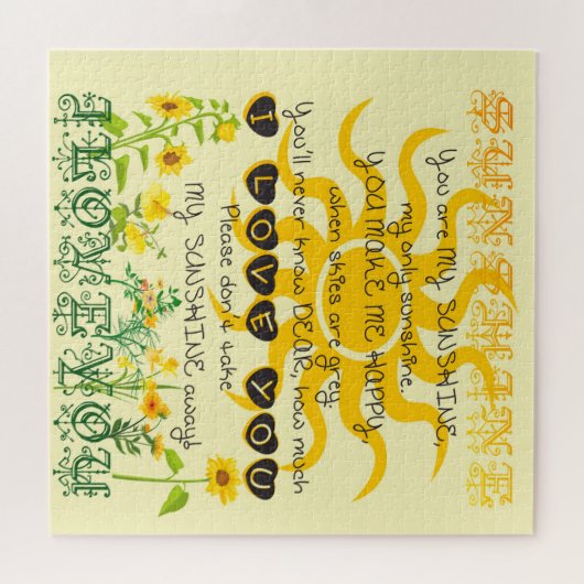 Puzzle Tu es mon soleil (Horizontal)