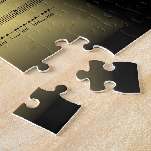 Puzzle Tuba ~ 3D Partition Coussin de musique ~ Gold & Bl (Côté)