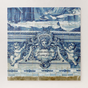 Puzzle Tuiles murales portugaises bleues et blanches avec
