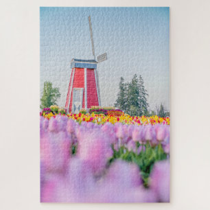 Puzzle Tulipe et moulin à vent