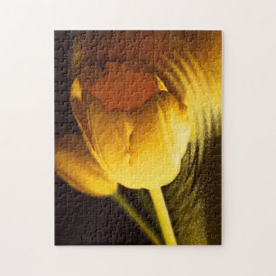 Puzzle Tulipe jaune romantique