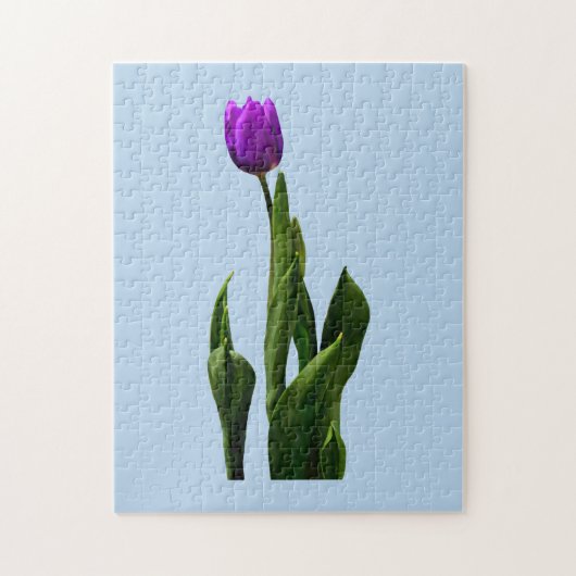 Puzzle Tulipe pourpre simple (Vertical)