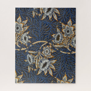 Puzzle Tulipe Saules Motif Bleu Floral de William Morris