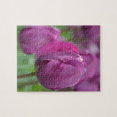 Puzzle Tulipe violette avec gouttes d'eau (Horizontal)