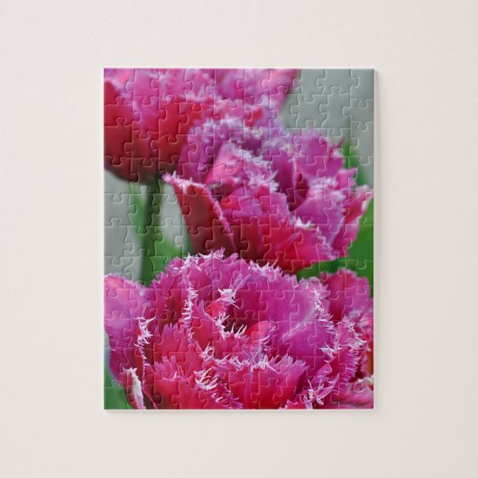 Puzzle Tulipes à perroquets roses (Vertical)