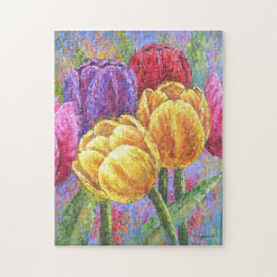 Puzzle Tulipes colorées Floral Challengers Art