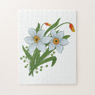 Puzzle Tulipes et fleurs de jonquilles