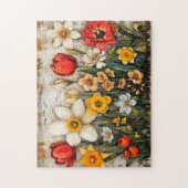 Puzzle Tulipes et jonquilles au charme rustique (Vertical)
