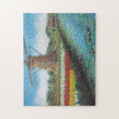 Puzzle Tulipes et peinture de moulin à vent (Vertical)