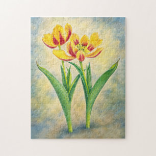 Puzzle Tulipes jaunes et rouges