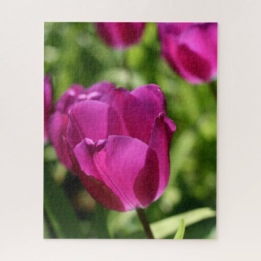 Puzzle Tulipes pourpres Ressortissent Floral (Vertical)