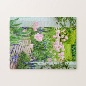 Puzzle tulipes roses dans le jardin de printemps (Horizontal)