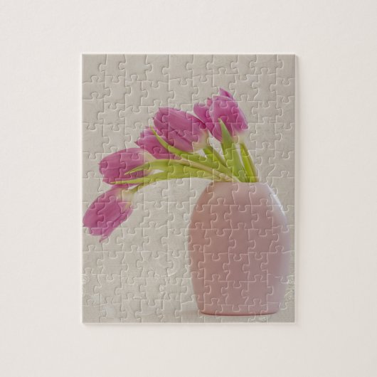 Puzzle Tulipes Roses Et Dentelles (Vertical)