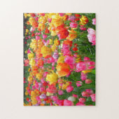 Puzzle Tulipes roses jaunes de rouge orange (Vertical)