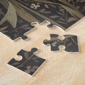 Puzzle Tulipes rouges Brown de lapin William Morris inspi (Côté)