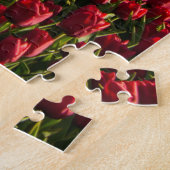 Puzzle Tulipes rouges et moulin à vent (Côté)