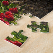 Puzzle Tulipes rouges et un moulin à vent au printemps (Côté)