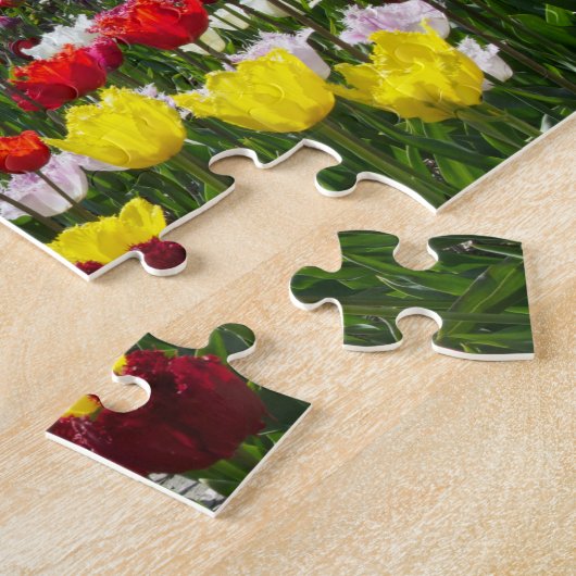 Puzzle tulips spring is in de lucht legpuzzel (Zijkant)