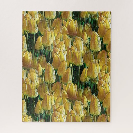 Puzzle Tulips Sunshine Yellow (Vertical)