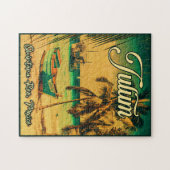 Puzzle Tulum Mexico Palm Tree Vintage voyage Souvenir (Horizontal)