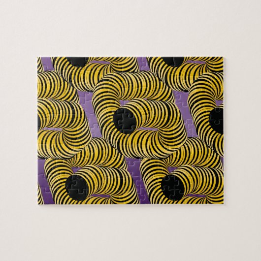 Puzzle Tunnels Trippy Gradient Moderne Abee Jaune (Horizontal)