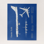 Puzzle Tupolev Tu-95 - Plan directeur de l'avion ABD (Vertical)