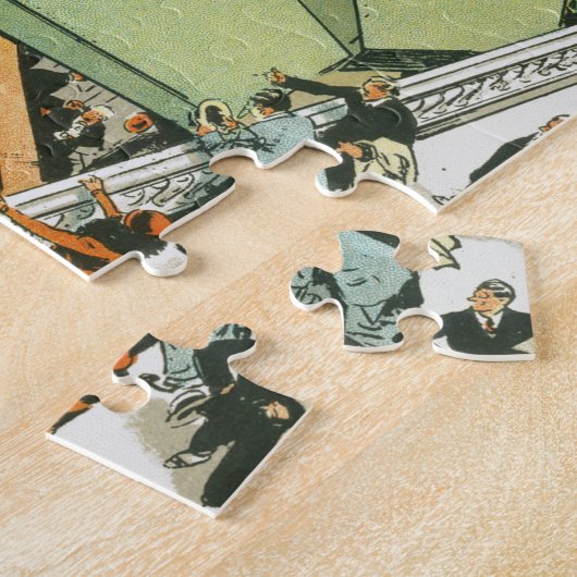 Puzzle Turbulence à la NY Stock Exchange, par Tony Sarg (Côté)