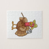 Puzzle Turkey as Farmer (Horizontal)