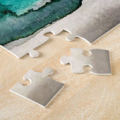 Puzzle Turquoise Bleu & Turquoise Aquarelle Botanique Mod (Côté)