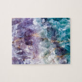 Puzzle Turquoise et cristal de quartz pourpre (Horizontal)