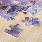 Puzzle Turquoise et cristal de quartz pourpre (Côté)