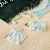 Puzzle Turquoise Green Agate Rock Soyez notre proposition (Côté)