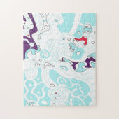 Puzzle "Turquoise Space" Digital Abstrait Art (Vertical)