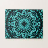 Puzzle Turquoise Turquoise Floral Mandala (Horizontal)