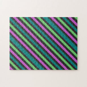 Puzzle Turquoise, Vert citron, Parties scintillant rose c