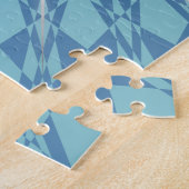 Puzzle Turtle bleu argenté Mandala Maritime (Côté)