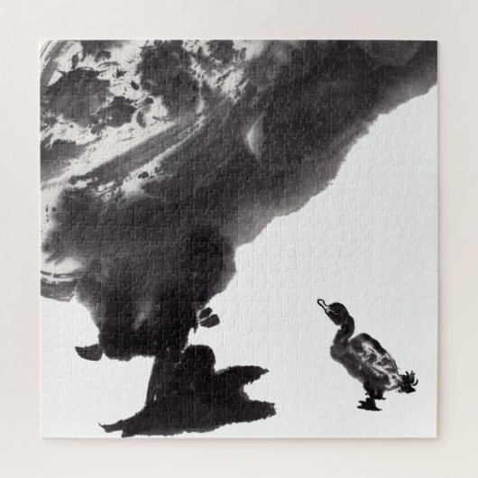 Puzzle Tuschekunst chinois avec motif canard (Vertical)