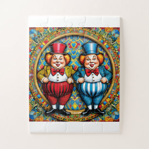 Puzzle Tweedlledum et Tweedldee d'Alice au pays des merve