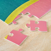 Puzzle Twilight Beach Portrait — Femme dans Neon Pink Bik (Côté)