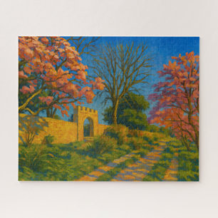 Puzzle Twin Blossoms - Peinture sur le chemin de jardin p