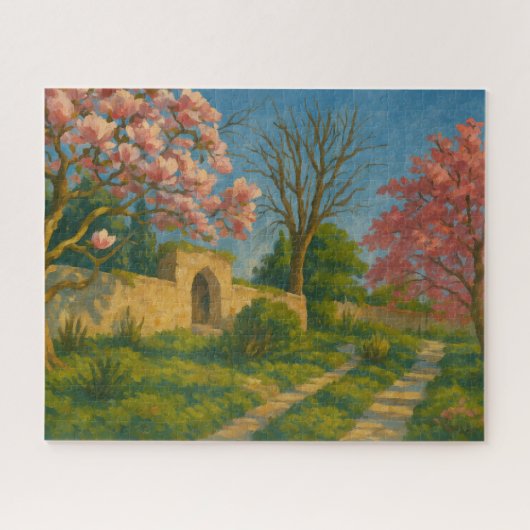 Puzzle Twin Blossoms - Peinture sur le chemin de jardin p (Horizontal)