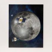 Puzzle Twin Grail Spacecraft Orbitant La Lune. (Vertical)