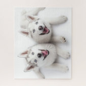 Puzzle Twin Huskies (Vertical)