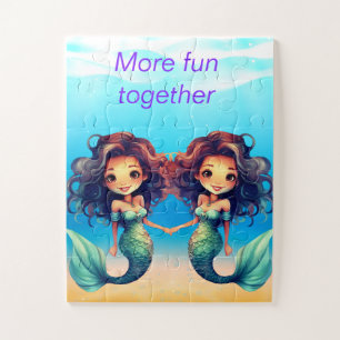 Puzzle Twin Mermaids