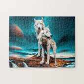 Puzzle Two Arctic Wolves (Horizontal)