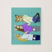 Puzzle Two bunnies and a kitty (Vertical)