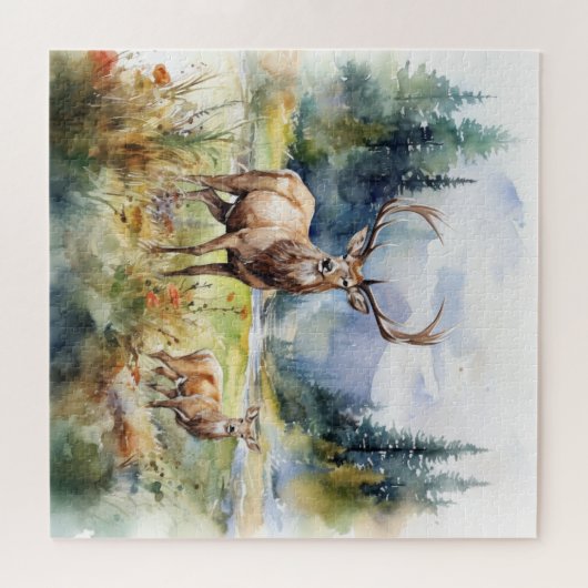 Puzzle Two Deer (Horizontal)
