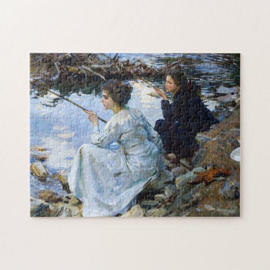 Puzzle Two Girls Fishing, 1912 par John Singer Sargent (Horizontal)