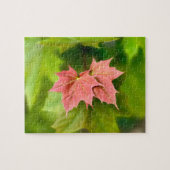 Puzzle Two maple leaves (Horizontal)