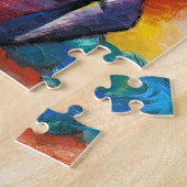 Puzzle Two red and blue horses by Franz Marc (Côté)